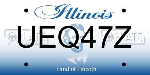 UEQ47Z Illinois License Plate