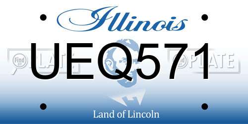 UEQ571 Illinois License Plate