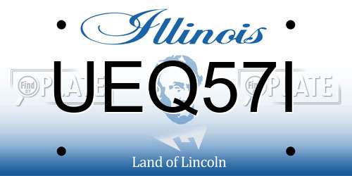 UEQ57I Illinois License Plate