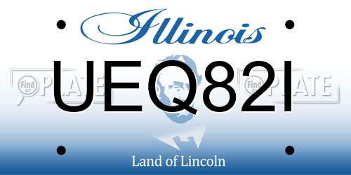 UEQ82I Illinois License Plate