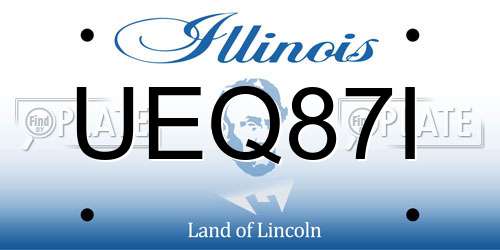 UEQ87I Illinois License Plate