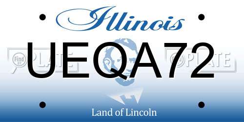 UEQA72 Illinois License Plate