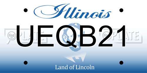 UEQB21 Illinois License Plate