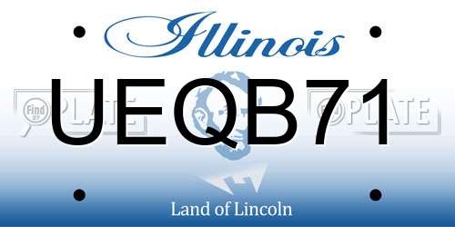 UEQB71 Illinois License Plate