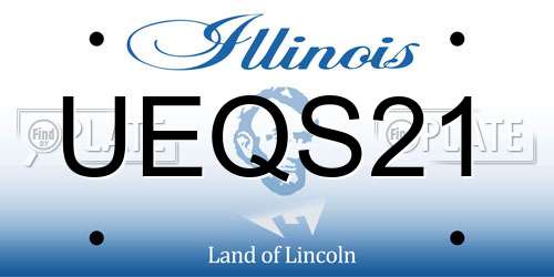 UEQS21 Illinois License Plate