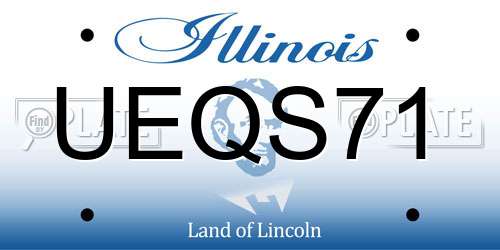 UEQS71 Illinois License Plate