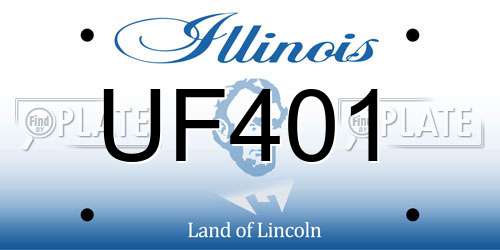 UF401 Illinois License Plate