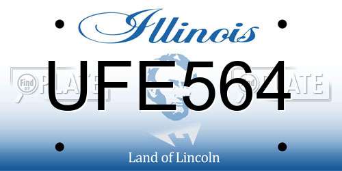 UFE564 Illinois License Plate