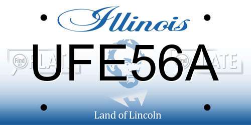 UFE56A Illinois License Plate
