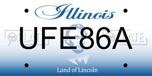 UFE86A Illinois License Plate