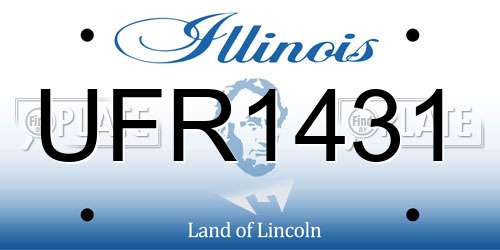 UFR1431 Illinois License Plate
