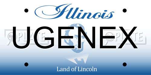 UGENEX Illinois License Plate