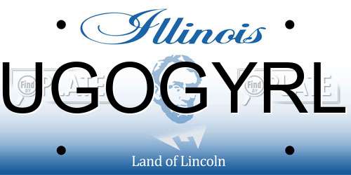 UGOGYRL Illinois License Plate