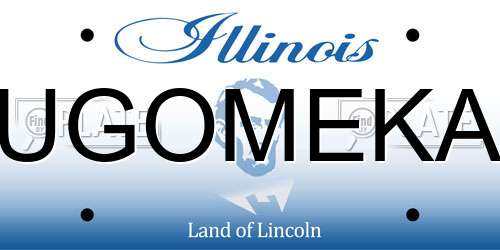 UGOMEKA Illinois License Plate
