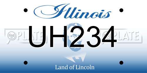 UH234 Illinois License Plate
