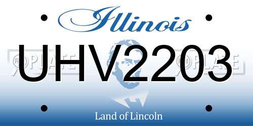 UHV2203 Illinois License Plate