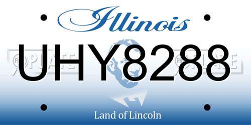 UHY8288 Illinois License Plate