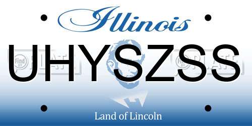 UHYSZSS Illinois License Plate