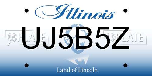 UJ5B5Z Illinois License Plate