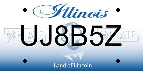 UJ8B5Z Illinois License Plate