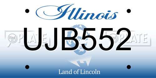 UJB552 Illinois License Plate