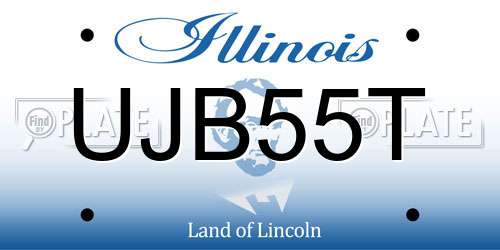 UJB55T Illinois License Plate