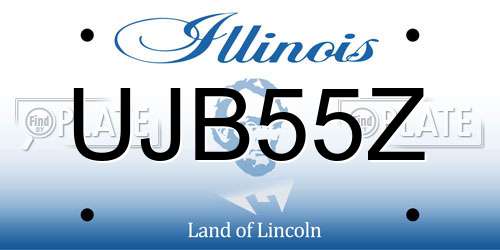 UJB55Z Illinois License Plate