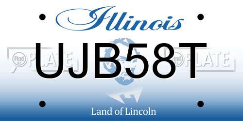 UJB58T Illinois License Plate