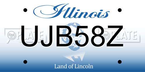 UJB58Z Illinois License Plate