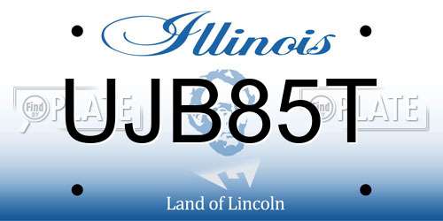 UJB85T Illinois License Plate