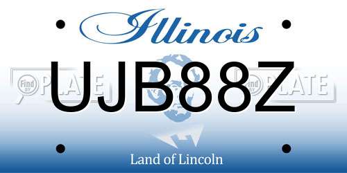 UJB88Z Illinois License Plate