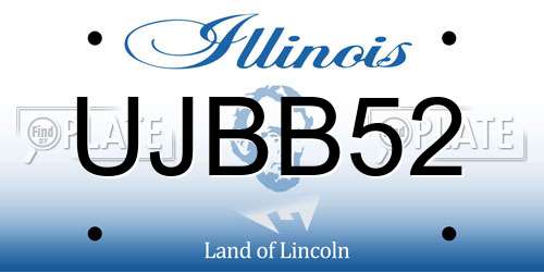 UJBB52 Illinois License Plate