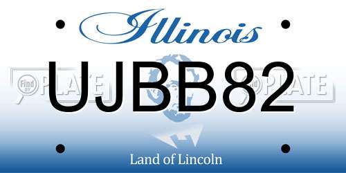 UJBB82 Illinois License Plate