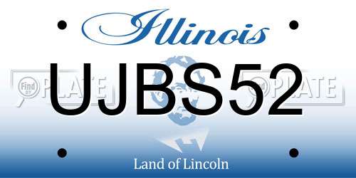 UJBS52 Illinois License Plate