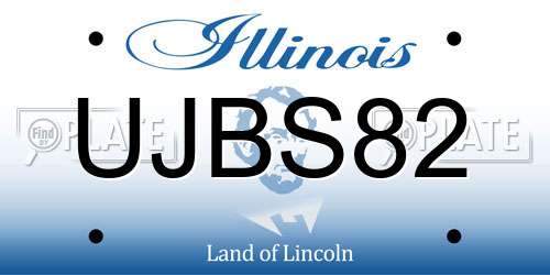 UJBS82 Illinois License Plate