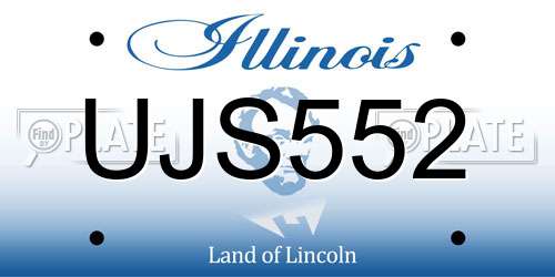 UJS552 Illinois License Plate