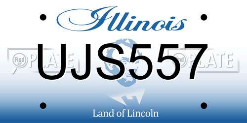 UJS557 Illinois License Plate