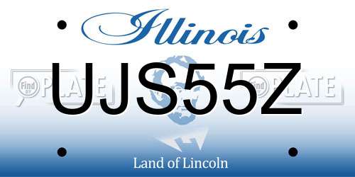 UJS55Z Illinois License Plate