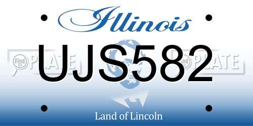 UJS582 Illinois License Plate