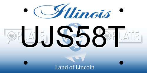 UJS58T Illinois License Plate