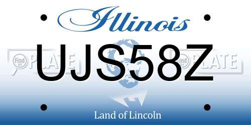 UJS58Z Illinois License Plate