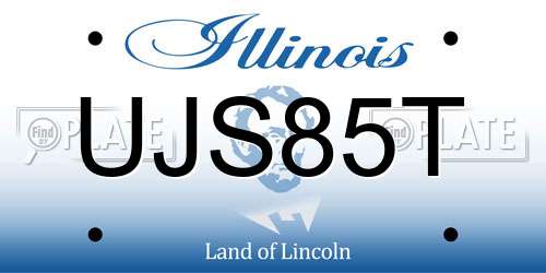 UJS85T Illinois License Plate