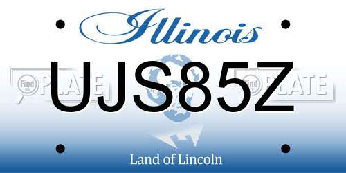 UJS85Z Illinois License Plate