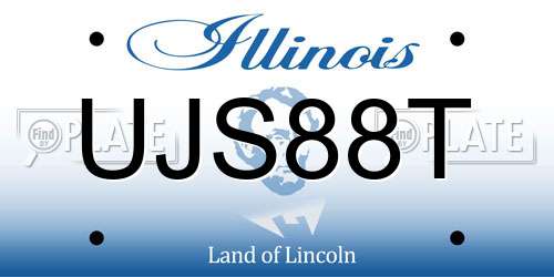 UJS88T Illinois License Plate