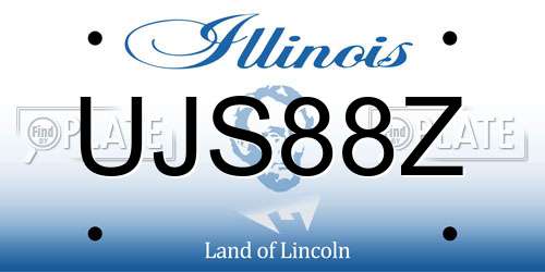 UJS88Z Illinois License Plate