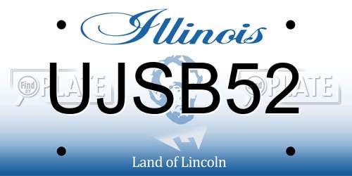 UJSB52 Illinois License Plate