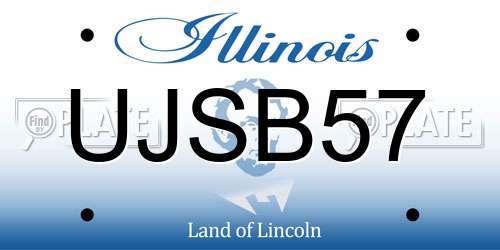 UJSB57 Illinois License Plate
