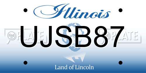 UJSB87 Illinois License Plate