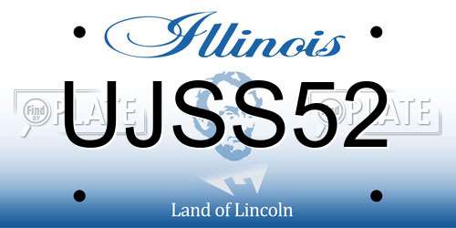 UJSS52 Illinois License Plate