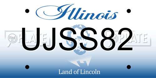 UJSS82 Illinois License Plate